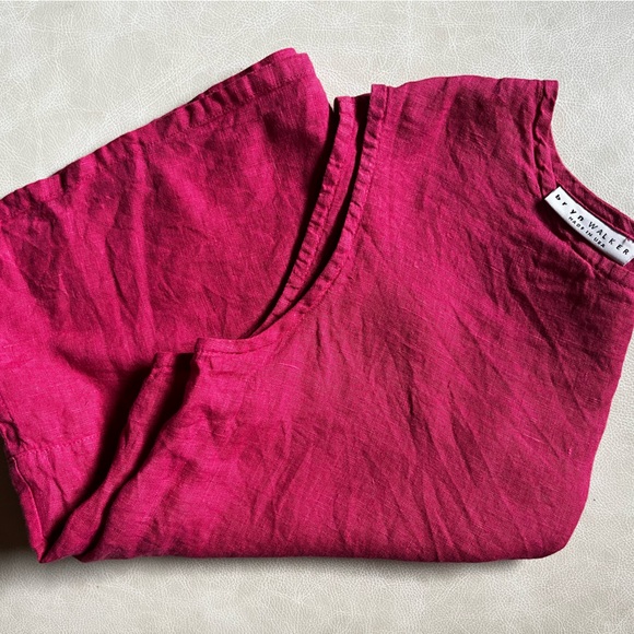 Bryn Walker Fuchsia Linen Blouse - Picture 4 of 4